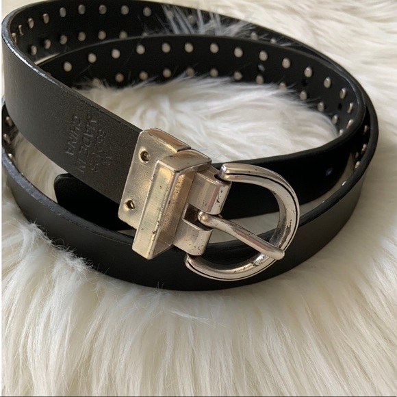 CALVIN KLEIN Black Studded Reversible Belt - Picture 3 of 8